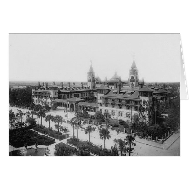 Kung Street, Ponce de Leon Hotel, St Augustine OBS Kort (Framsidan Horizontal)