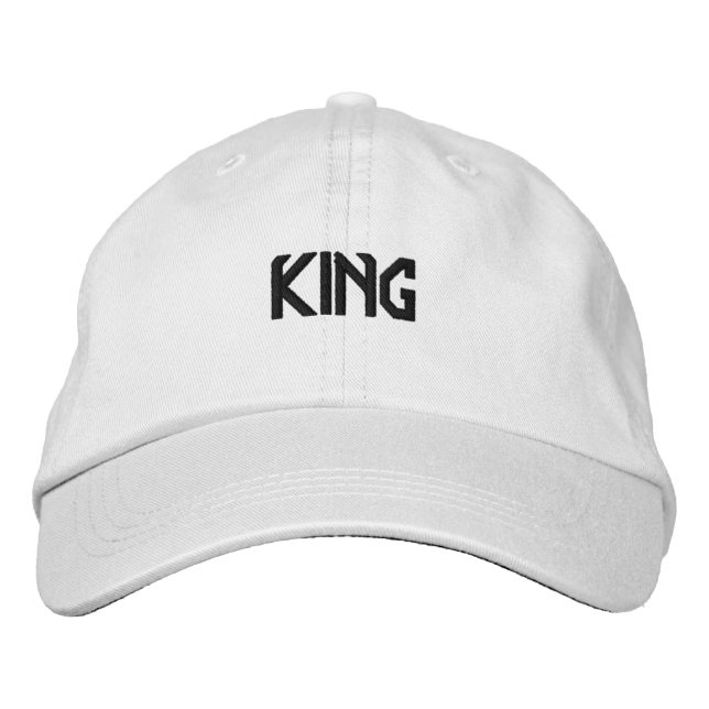 KUNG Stunning Handsome White Addence Hat Broderad Keps (Framsida)