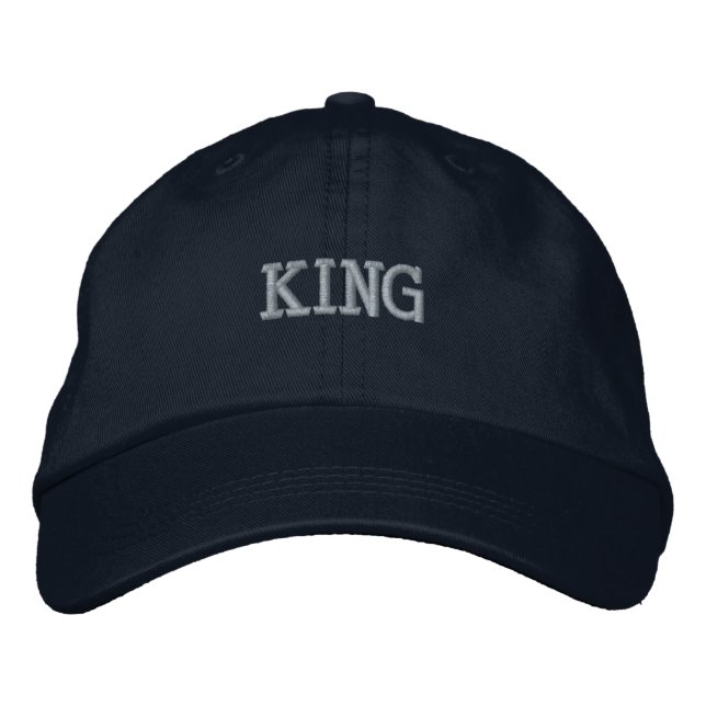 KUNG Super och storslagen broderad hatt stilig Keps (Framsida)