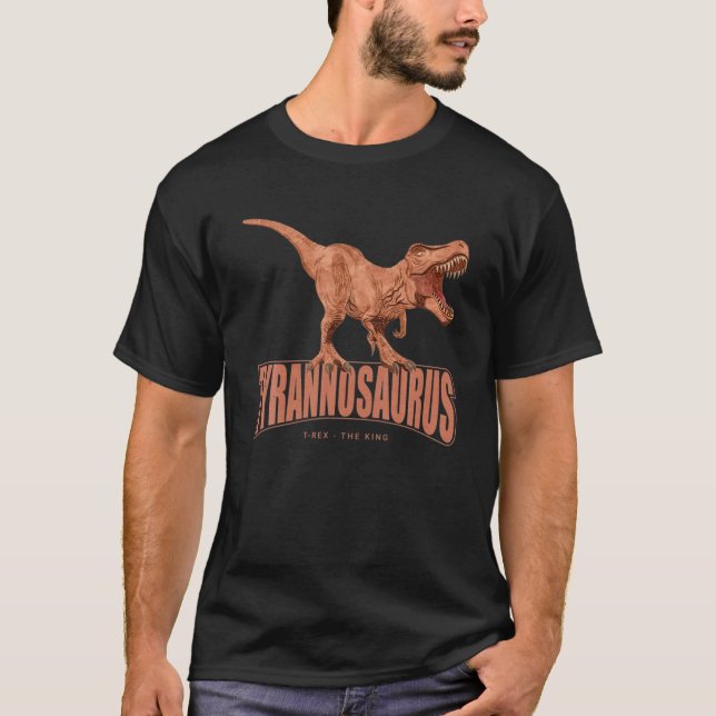 Kung T Rex Dinosaur Dino Tyrannosaurus Rex Shirt (Framsida)