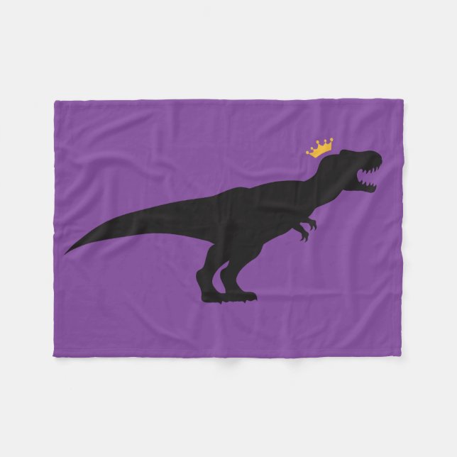 Kung T-Rex Fleecefilt (Framsidan (Horisontell))
