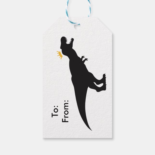 Kung T-Rex Presentetikett (Baksidan)