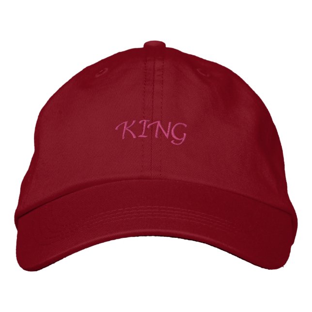 KUNG Text Broderad Hatt - Snygg Broderad Keps (Framsida)
