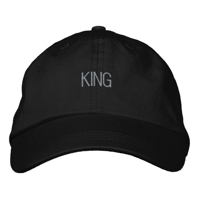 KUNG Text-Hat Trucker Handsome Black Färg Visor Broderad Keps (Framsida)