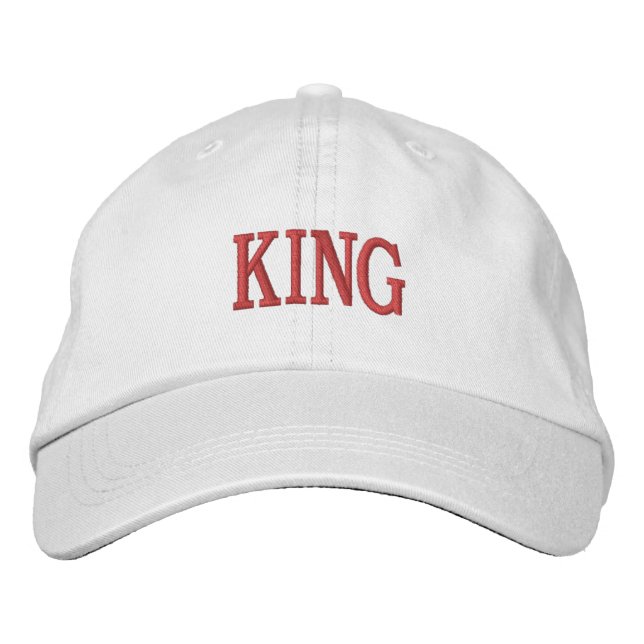 KUNG Text Namn tryckt Broides hats Caps Broderad Keps (Framsida)