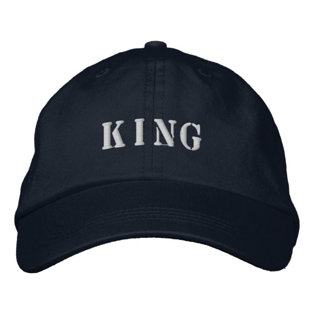Kung Text tryckt Broided hats Caps Broderad Keps (Framsida)