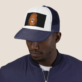 KUNG Text tryckt med Lion Image-Cap Stylish Keps