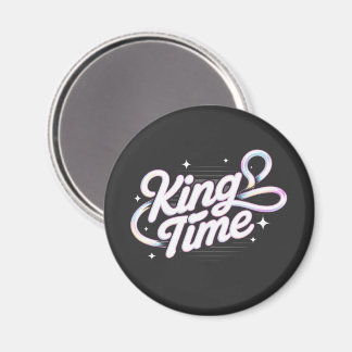 Kung Tid Retro Typografi Motiverande Design Magnet