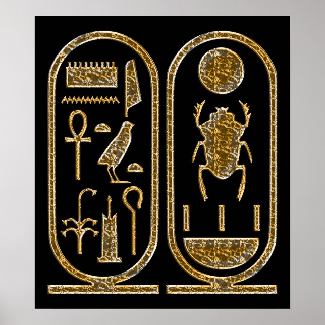 Kung Tut Hieroglyphics Poster Skriv ut (Framsidan)
