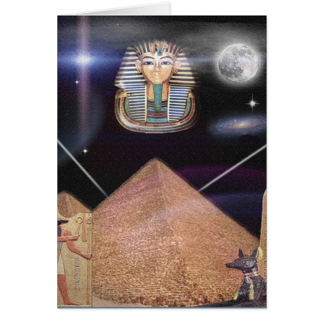 Kung Tut och Egypten Hälsningskort (Framsidan)