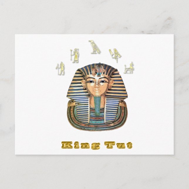 Kung Tut och Egypten Vykort (Framsida)
