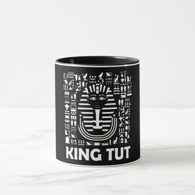 Kung tut pharaoh egyptian Hieroglyphic Alphabet Mugg (Center)