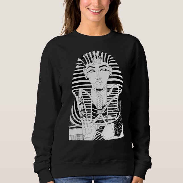 Kung Tut Pharaoh Tutankhamun Geek History T Shirt (Framsida)