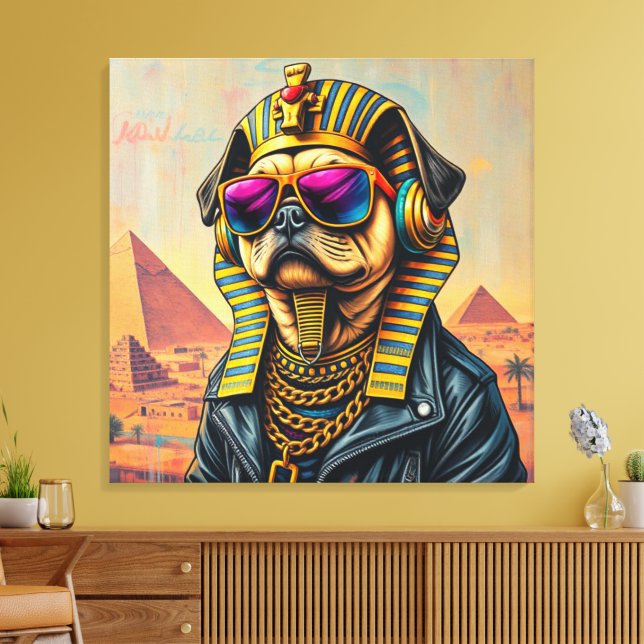 KUNG TUT PUG COOL 6 CANVASTRYCK (Insitu (Vardagsrum))
