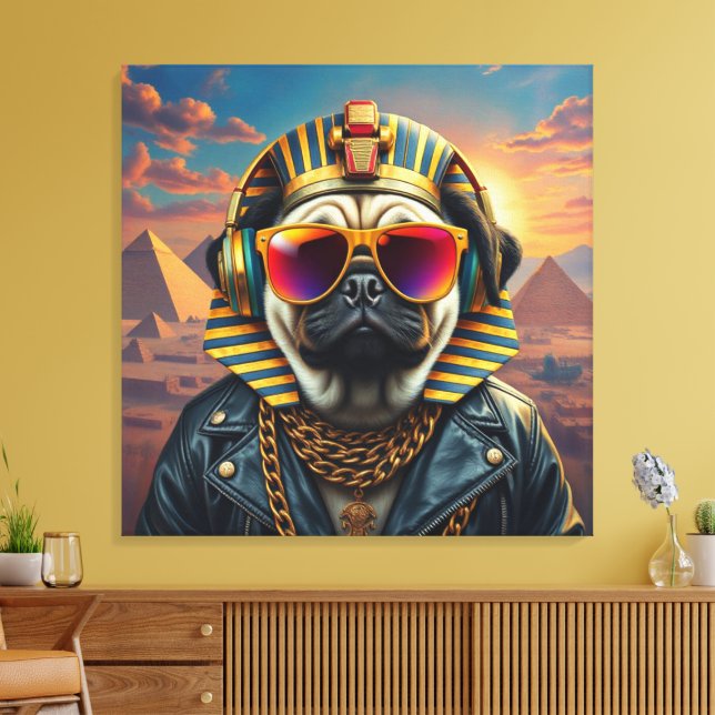 KUNG TUT PUG COOL 7 CANVASTRYCK (Insitu (Vardagsrum))