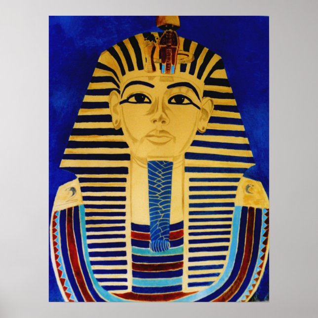 Kung Tut Tutankhamun Ancient Egypten Art Skriv ut Poster (Framsidan)