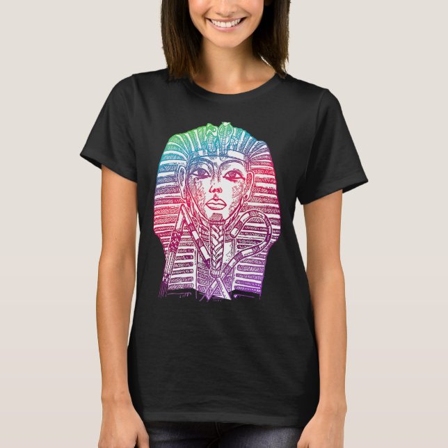 Kung Tut Tutankhamun Kung i Egypten T Shirt (Framsida)