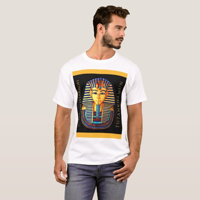 Kung Tutankhamun, egyptisk farao T Shirt (Hel framsida)