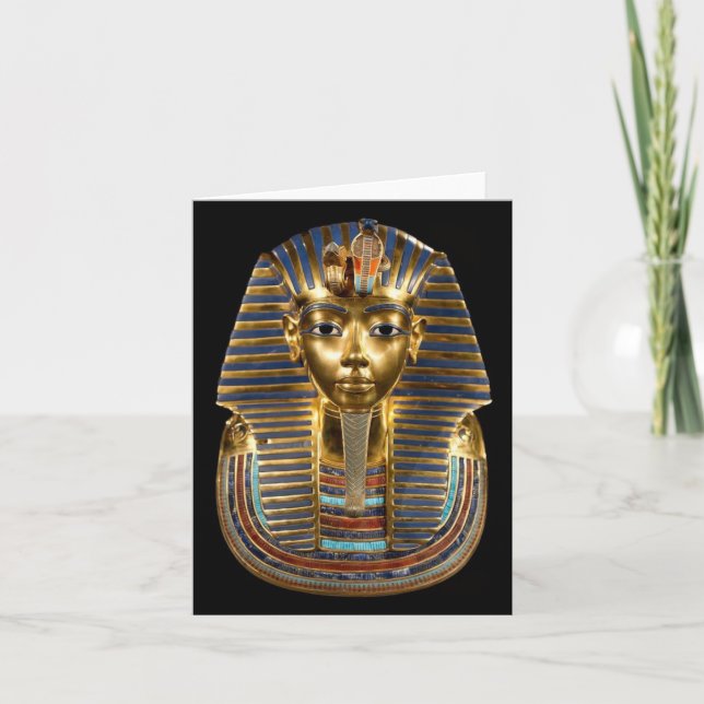 Kung Tutankhamun, Guld Mask, egyptiskt faraoh Kort (Framsida)