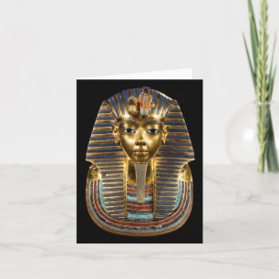 Kung Tutankhamun, Guld Mask, egyptiskt faraoh Kort