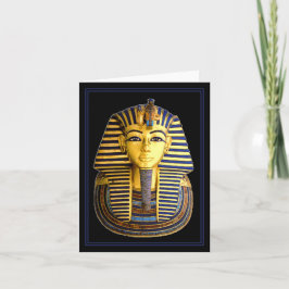 Kung Tutankhamun, Guld Mask, egyptiskt faraoh Kort