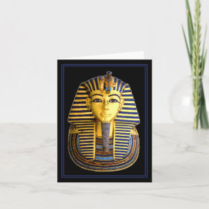 Kung Tutankhamun, Guld Mask, egyptiskt faraoh Kort