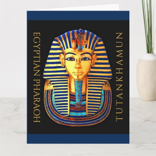 Kung Tutankhamun, Guld Mask, egyptiskt faraoh Kort (Framsida)