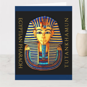 Kung Tutankhamun, Guld Mask, egyptiskt faraoh Kort