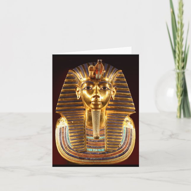 Kung Tutankhamun, Guld Mask, egyptiskt faraoh Kort (Framsida)