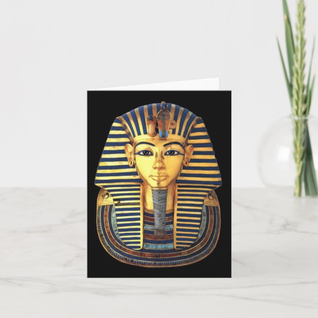 Kung Tutankhamun, Guld Mask, egyptiskt faraoh Kort (Framsida)