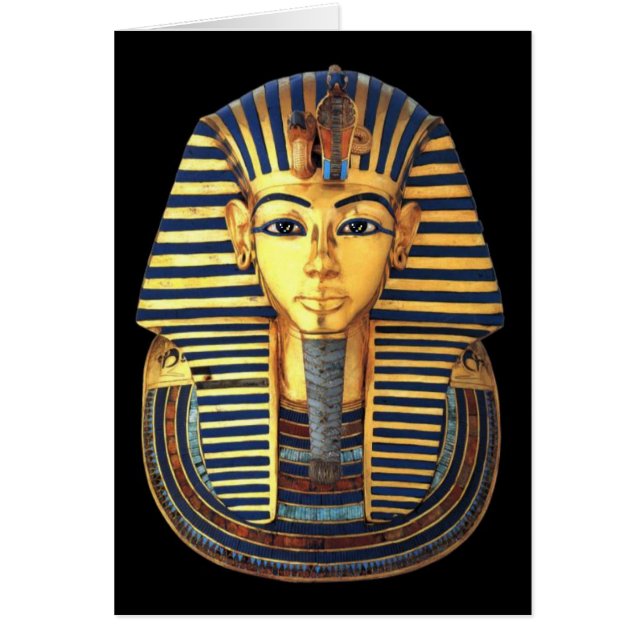 Kung Tutankhamun, Guld Mask, egyptiskt faraoh OBS Kort (Framsidan)