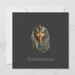 Kung Tutankhamun - platta tackkort Julkort