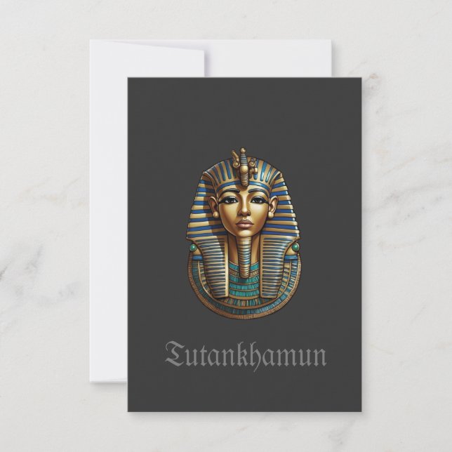 Kung Tutankhamun - platta tackkort Tack Kort (Framsida)
