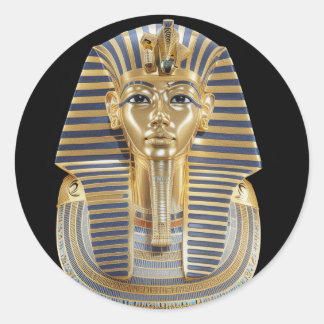 Kung Tutankhamun Round Glossy Stickers Runt Klistermärke