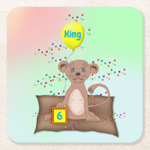 Kung Unge Underlägg Papper Kvadrat