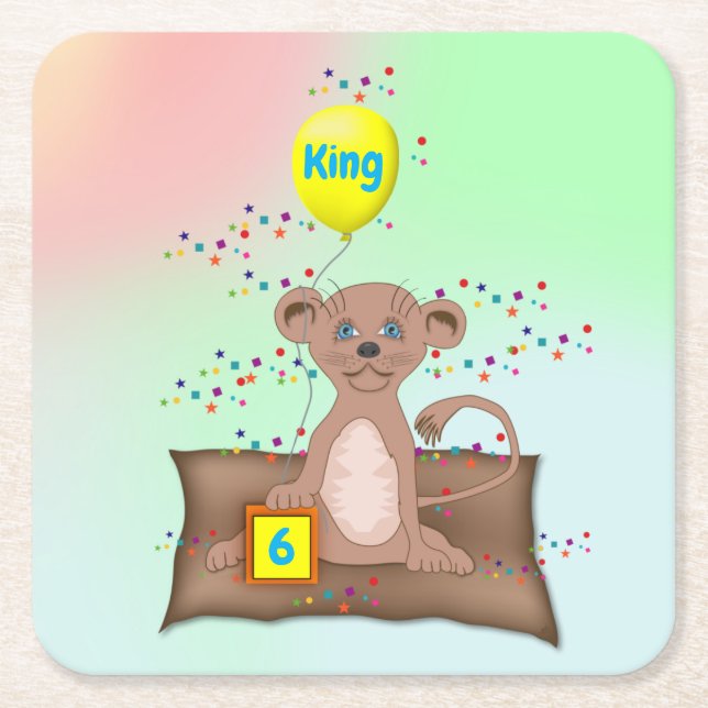 Kung Unge Underlägg Papper Kvadrat (Framsidan)