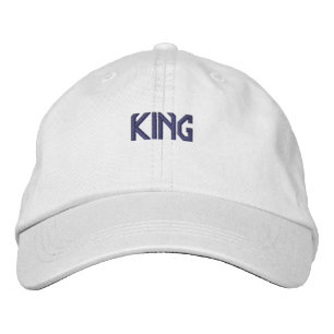 KUNG Uttryck Trevlig Cool Super Stilig-Mössa Vit Broderad Keps