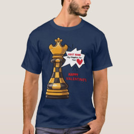 Kung Valentines Anpassningsbar My Kingdom Girlkomp T Shirt