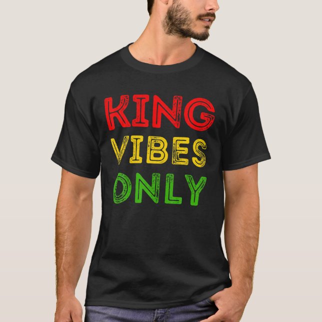 Kung Vibes Endast Junth Melanin Black Manar Boys P T Shirt (Framsida)