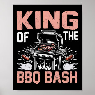 Kung vid BBQ-utslaget BBq Party Poster