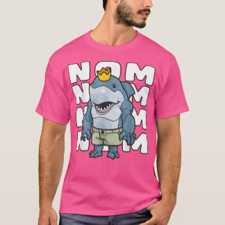 Kung vid Hungriga havshajen Baby Nom Nom Sommaren T Shirt