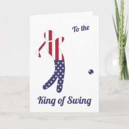 Kung vid Swing | Amerikanska Flagga | FARS DAG Kort