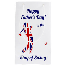 Kung vid Swing-Union Jack Flagga Golfer Fars dag