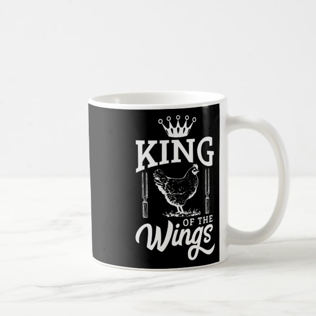 Kung vid Vingar flony Chicken Bbq Barbecue Kaffemugg (Höger)
