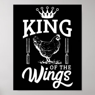 Kung vid Vingar flony Chicken Bbq Barbecue Poster