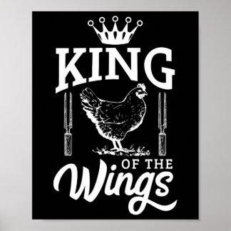 Kung vid Vingar flony Chicken Bbq Barbecue Poster