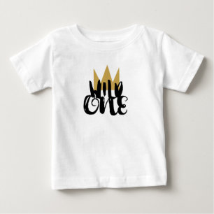 KUNG VILD ONE Guld Krona 1: a födelsedag Party T Shirt