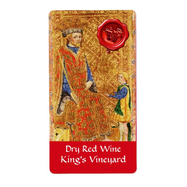 KUNG VINEYARD RED VIN VAX SEAL/ANTIQUE TAROTS FRAKTSEDEL (Framsidan)