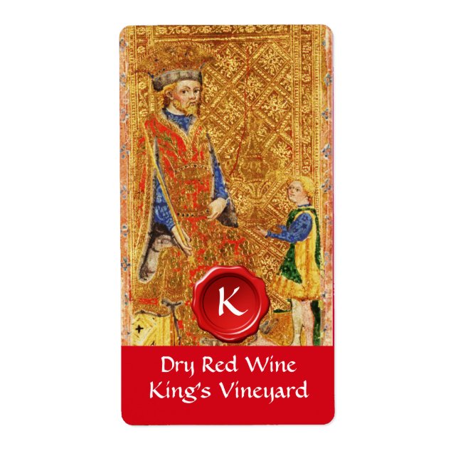KUNG VINEYARD RED VIN VAX SEAL/ANTIQUE TAROTS FRAKTSEDEL (Framsidan)