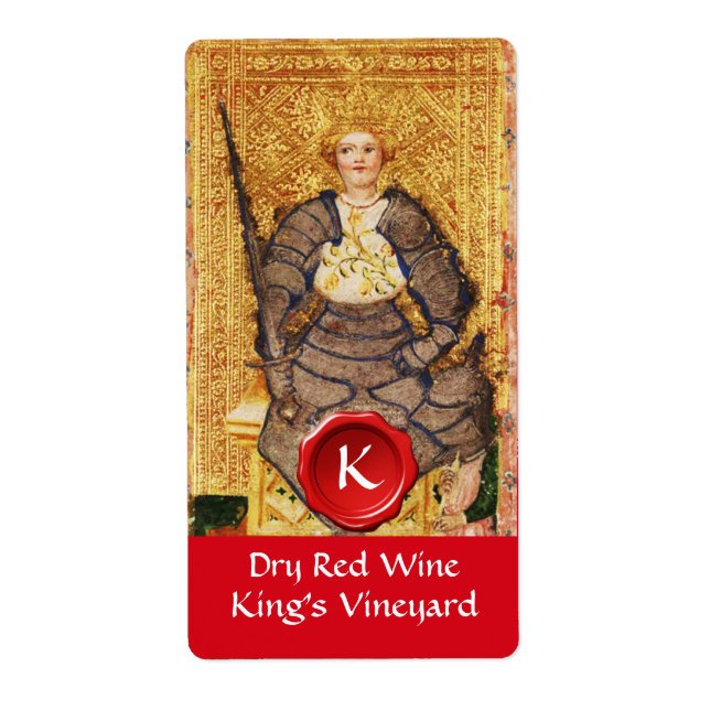 KUNG VINEYARD RED VIN VAX SEAL/ANTIQUE TAROTS FRAKTSEDEL (Framsidan)